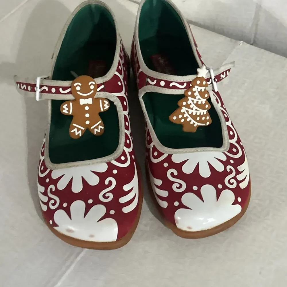 Rare Chocolaticas Ginger Bread Mary Jane flats by Hot Chocolate Design Size 7